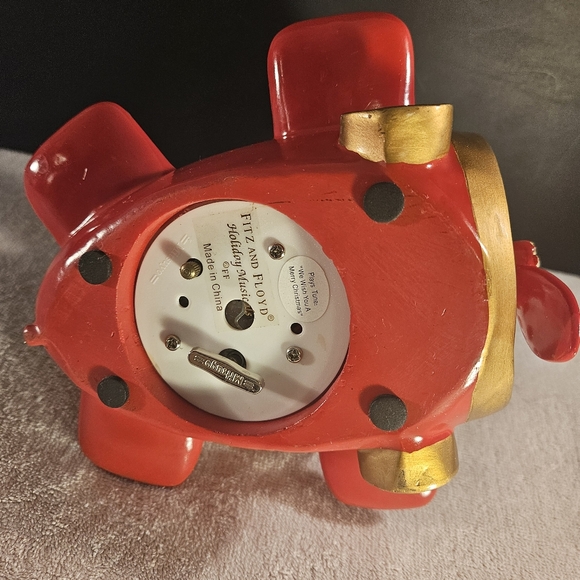 Fitz and Floyd Christmas Santa In Plane Figurine Music Box Holiday Musicals - Picture 11 of 16